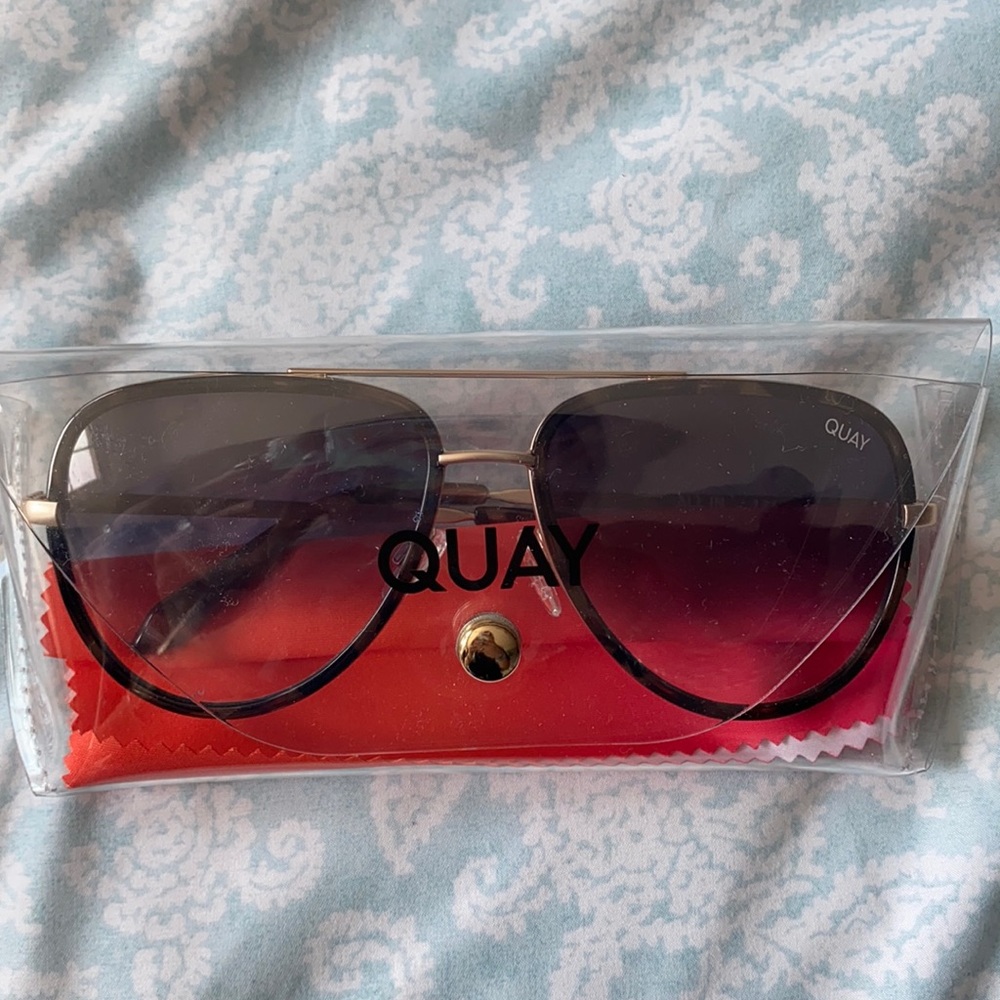 Quay “All In” Milky Tortoise/Fade Sunglasses